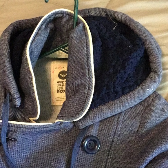 Navy Blue Roxy Coat - Picture 3 of 4